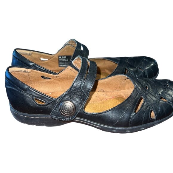 Cobb Hill Womens 9.5M Black Leather Mary Jane Shoes With Strap - Picture 5 of 7